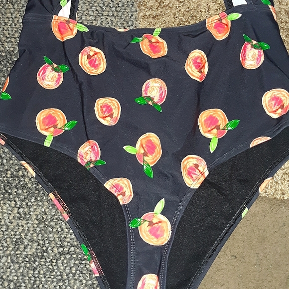 NWT*XL* EIDON gorgeous Peach Print High waist Surf Monokini* - Picture 3 of 15
